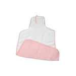Matelas  langer nomade 44x75 cm - gaze de coton + ponge avec poigne - rose