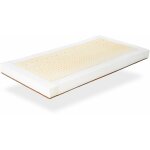 Matelas latex 57x117 epaisseur 11 cm, 100% latex et coco naturel, dehoussable. tissu organic 100%