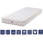 Matelas latex naturel 80x200 x 23 cm ferme + oreiller visco + al�se - tissu 100% coton - sp�cial sommier ...