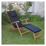 Matelas noir pour chaise longue Matelas noir pour chaise longue