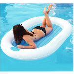 Matelas ovale gonflable island yacht line mer piscine pvc 185 x 117 cm
