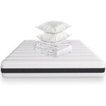 Homifab - matelas ressorts ensachés 140x190 hygiospring - mousse hr + couette + 2 oreillers Homifab - matelas ressorts ensachés 140x190 hygiospring - mousse hr + couette + 2 oreillers
