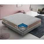 Matelas � ressorts ensach�s et mousse � m�moire de forme, gold relax, hauteur 25 cm, gel � m�moire de ...