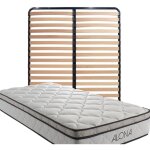 Provence literie - matelas + sommier alona a ressorts + memoire de forme 80 kg / m3 - 140x190 hauteur ...