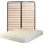 Matelas + sommier dmont 120x200 + pieds + protge matelas offerts mousse indformable - soutien souple ...