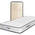 Provence literie - matelas + sommier marie a ressorts ensaches + 4 cm contact latex a 70 % - 70 kg / ...