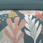 Soleil d ocre - parure housse de couette en coton 57 fils 240x220 cm mathis bleu, par soleil d'ocre