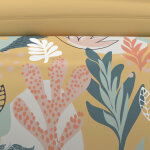 Parure housse de couette en coton 57 fils 260x240 cm mathis jaune, par soleil d'ocre