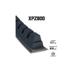 Courroie tondeuse xpz800 trapzodale crante - 9, 7 mm x 812 mm