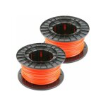 Matijardin - fil débroussailleuse nylon 4 mm x 50 m carré rouge / orange bobine par 2 Matijardin - fil débroussailleuse nylon 4 mm x 50 m carré rouge / orange bobine par 2