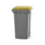 Rayonnage direct - conteneur poubelle 360 litres  prhension frontale - couvercle jaune citron - 620 ...