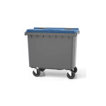 Rayonnage direct - conteneur poubelle 660 litres � pr�hension frontale - couleur du couvercle rouge - ...