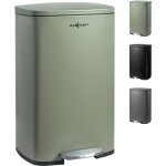 Maxcraft - poubelle � p�dale avec couvercle - 50 litres en vert