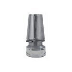 Cheminee double paroi isole terminal chapeau conique inox dn 100 / 150