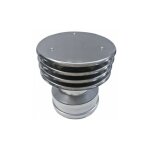 Cheminee double paroi isole terminal chapeau lamellaire inox dn 100 / 150