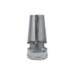 Cheminee double paroi isole terminal chapeau conique inox dn 130 / 180