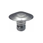 Cheminee double paroi isole terminal chapeau chinois coupe - vent inox dn 150 / 200