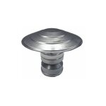 Cheminee double paroi isole terminal chapeau chinois coupe - vent inox dn 180 / 230