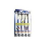 Kit tuyau gaz / eau inox 200 / 400 mm 2 x1 / 2 3x3 / 4'' m / f blanc