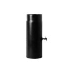 Tuyau de cheminee 0, 25 m avec registre dn 150 emaille noir 600 degres ce poele a bois fabrique en italie ... Tuyau de cheminee 0, 25 m avec registre dn 150 emaille noir 600 degres ce poele a bois fabrique en italie ...