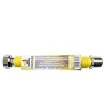Tuyau de gaz extensible en acier inoxydable 1 / 2'' 100 / 200 mm jaune inox norme uni 11353