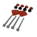 Mccover - kit de 50 fixations et étanchéité tuile pvc - coloris - orange Mccover - kit de 50 fixations et étanchéité tuile pvc - coloris - orange