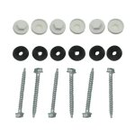 Kit pour profil vissable plaque polycarbonate (50 pcs) - coloris - blanc, epaisseur - 32 mm
