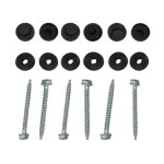 Kit pour profil vissable plaque polycarbonate (50 pcs) - coloris - gris, epaisseur - 32 mm