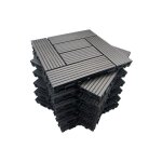 Mccover - pack dalle de terrasse 1m� bois composite classic (11 pi�ces 30 x 30 cm ) - coloris - gris ...