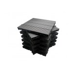 Mccover - pack dalle de terrasse 1m� bois composite modular (11 pi�ces 30 x 30 cm) - coloris - gris carbone, ...