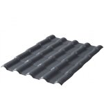 Plaque pvc imitation tuile moderne 222 x 75 cm (3 coloris) - coloris - gris anthracite, largeur - 75 ...