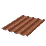 Plaque pvc imitation tuile moderne 222 x 75 cm (3 coloris) - coloris - terre cuite, largeur - 75 cm, ...