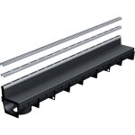 Mea - pack de 12 caniveaux park avec grille  fente + e - blade l en inox