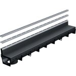 Mea - pack de 12 caniveaux park avec grille  fente + e - blade r en inox