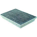 Mea - paillasson encastrable en smc, dimensions 75x50x8 cm, avec grille caillebotis en acier galvanis ...