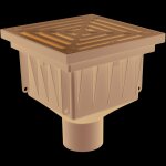 Mea - siphon de sol ext�rieur / avaloir de cour en plastique recycl� park avec grille fonte b125 pour ...