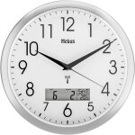 Mebus - horloge murale 19422 radiopilot�(e) 30 cm x 3 cm argent