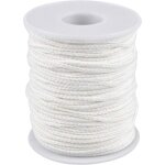 M�che de bougie 1 rouleau 61m coton m�che de lampe rechange lanterne br�leurs lampes � huile pour fabrication ...