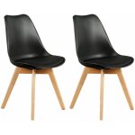 Medaline - lot de 2 chaises scandinaves noires