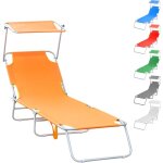 Mediawave store - 2309p transat pliant avec dossier rglable et parasol couleur: beige