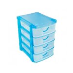 Mediawave store - 684203 tour de rangement 4 �tag�res coccinella en plastique rigide 13x17x18 c couleur: ...