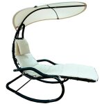 Mediawave store - fauteuil de jardin suspendu kelly avec coussin et parasol