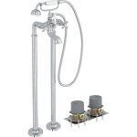 Jacob delafon - mlangeur bain douche clo 1889 montage au sol chrome avec corps encastr au sol