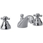 Robinet lavabo, mlangeur 3 trous retro tiffany chrom