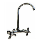 Bagnoclic - m�langeur mural d'�vier � bec haut