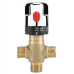 M�langeur thermostatique en laiton, tuyau de temp�rature de l'eau, contrle du thermostat du bassin - ...