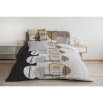 Home linge passion - parure de couette 3 pieces coton 57 fils beige 220x240 cm - meli melo Home linge passion - parure de couette 3 pieces coton 57 fils beige 220x240 cm - meli melo