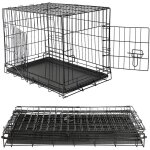 Melko cage de transport pour chiens 91 x 58 x 63, 5 cm avec 2 portes, pliable Melko cage de transport pour chiens 91 x 58 x 63, 5 cm avec 2 portes, pliable