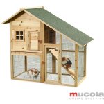 Clapier avec sortie - convient pour 2  3 lapins, cochons d'inde ou autres petits animaux, en bois, rsistant ...