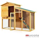 Melko - clapier xxl pour petits animaux avec enclos extérieur, env. 140 x 115 x 60 cm, en bois, avec ... Melko - clapier xxl pour petits animaux avec enclos extérieur, env. 140 x 115 x 60 cm, en bois, avec ...